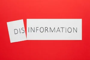 Hero image illustrating insider threats and workplace disinformation; visualizes the risks of false narratives inside organizations and strategies to counter them.